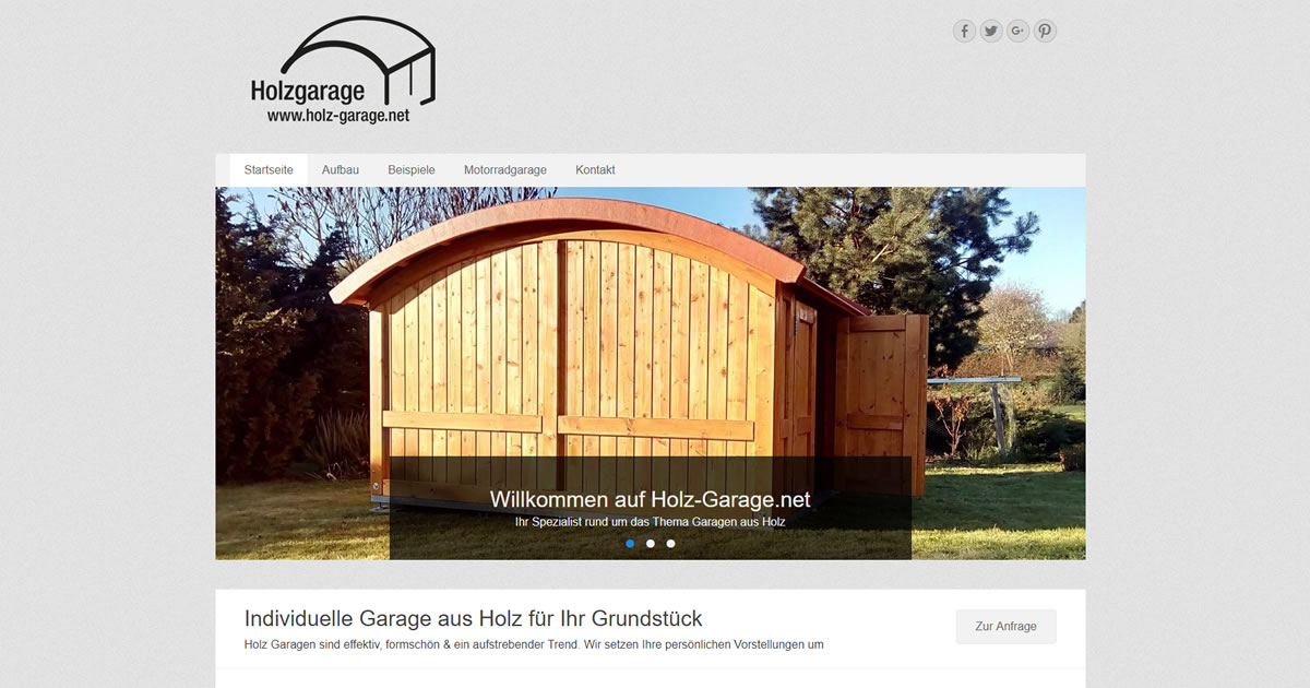 Motorradgarage aus Holz - Beispiel & Muster 